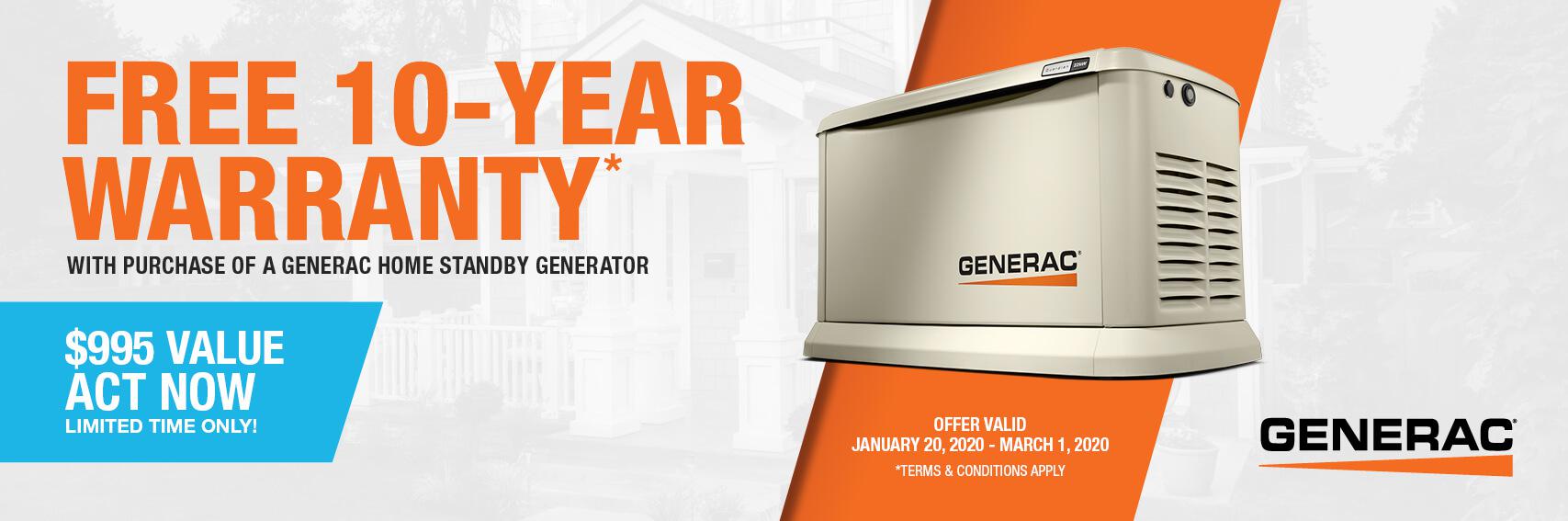 Homestandby Generator Deal | Warranty Offer | Generac Dealer | Greenfield, TN